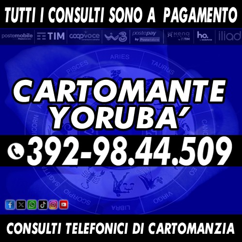 IL CARTOMANTE YORUBA' TI ASCOLTA E TI CONSIGLIA