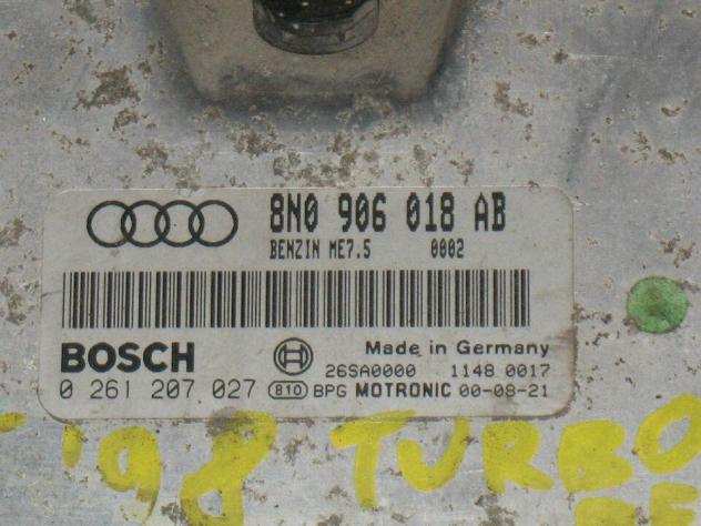 0261207027 ECU CENTRALINA AUDI TT 1.8 0261207027 8N0906018AB ME7.5