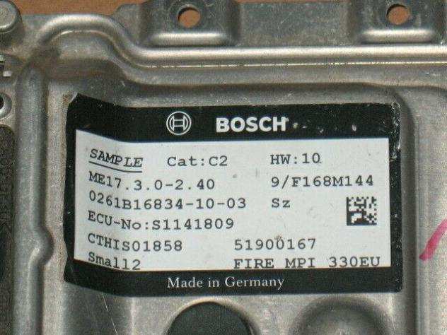 0261B16834 ECU FIAT 500L METANO 0261B16834 51900167 ME17.3. 2.40