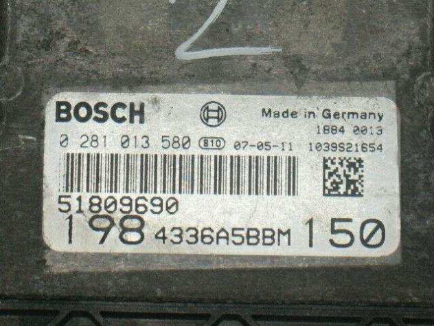 0281013580 ECU FIAT BRAVO 1.9 JTD 0281013580 51809690 Diesel 937A5000