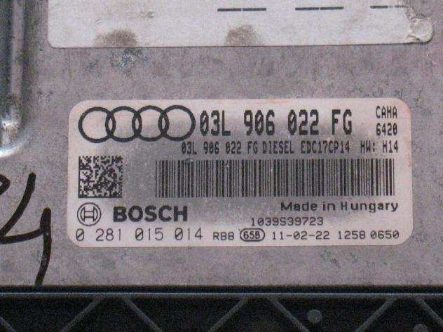 0281015014 ECU AUDI A4 A5 A6 0281015014 03L906022FG EDC17CP14 HW14