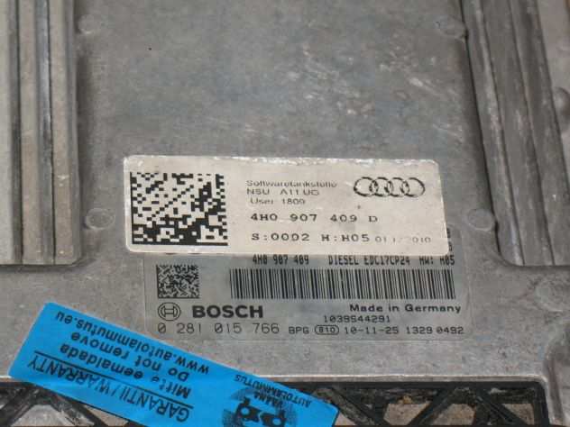 0281015766 ECU AUDI Q7 A8 HW05 0281015766 EDC17CP24 4H0907409