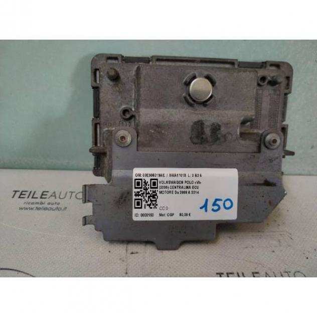 03E906019AE  5WA11018 CENTRALINA ECU VOLKSWAGEN Polo 5deg Serie 1 benzina (2009) RICAMBI USATI