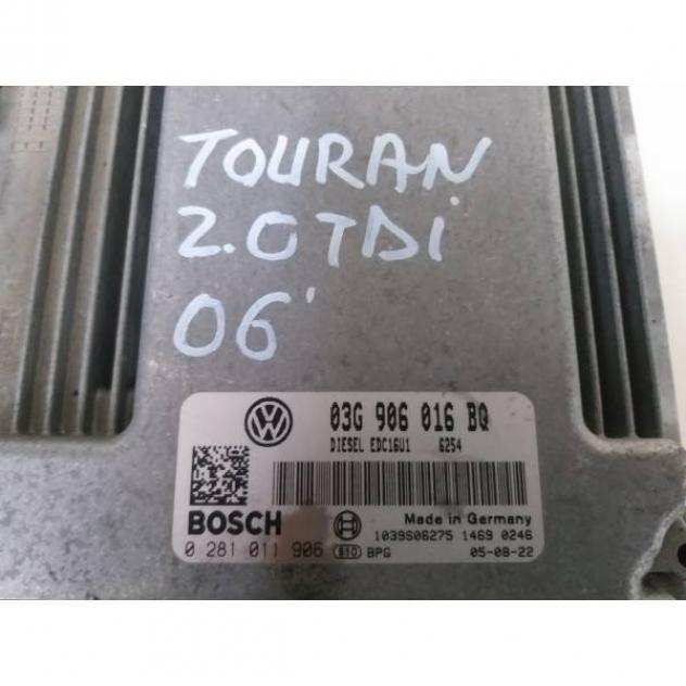 03G906016BQ CENTRALINA MOTORE VOLKSWAGEN Touran 1deg Serie 2.0 diesel (2006) RICAMBI USATI