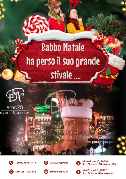 SUPER VILLAGGIO DI BABBO NATALE - ALLESTIMENTI SCENOGRAFICI NATALIZI - CASETTA DI BABBO NATALE - PUPAZZI SCENOGRAFICI - SFERA SCENOGRAFICA DI NATALE - SCIVOLO DI BABBO NATALE  - PACCO REGALO - POSTAZIONE ZUCCHERO FILATO - POP CORN - TRONO DI BABBO NA