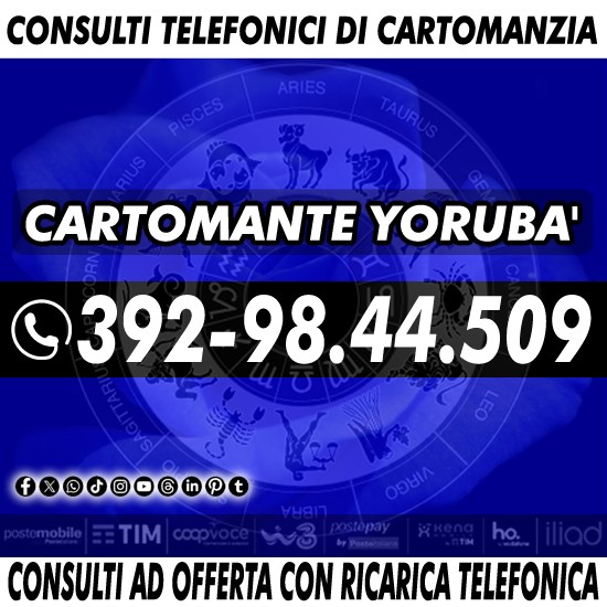 Con il Cartomante YORUBA' sono garantite soluzioni al 100%