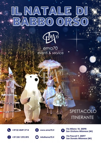 BIANCO NATALE  - PERFORMANCE ITINERANTE PER LE VIE DELLA TUA CITTA’ – SPETTACOLO CON COREOGRAFIE DI TRAMPOLIERI IN COSTUMI LUMINOSI  – EVENTI AZIENDALI - EVENTI PRIVATI -EVENTI PUBBLICI