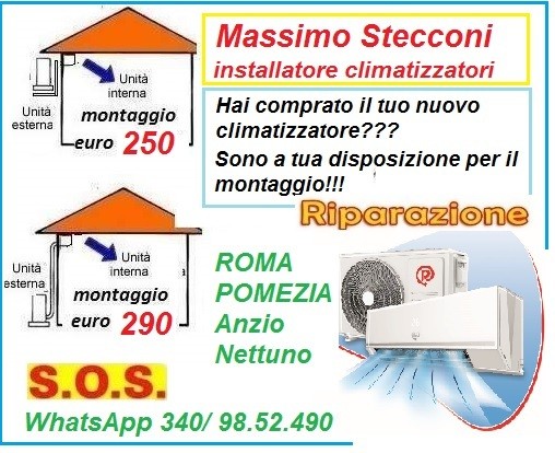 Smontaggio condizionatori Torvaianica Pomezia 