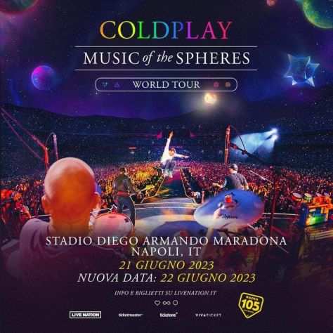 1 Biglietto Coldplay Napoli 21062023 Prato