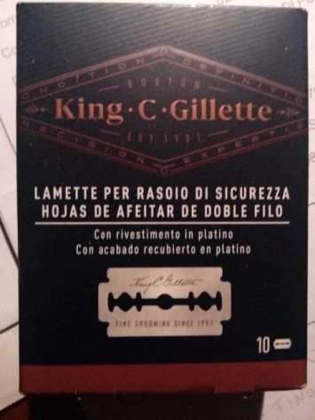 10 Lamette top quality per rasoio rivestite in platino (KING C GILLETTE)