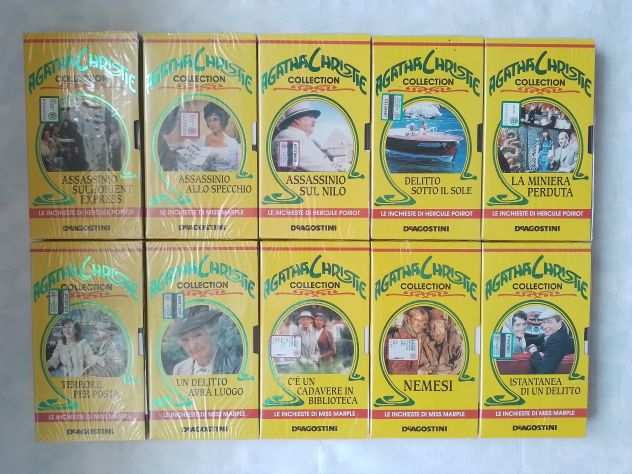10 VHS Agatha Christie collezione DeAgostini 1998