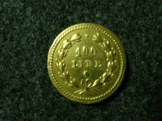 100 lire ottone bronzato peso monetale