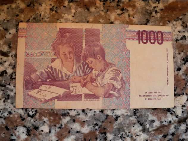 1.000 LIRE MONTESSORI CON NUMERI DI SERIE SPECIALI banconota con colori diversi