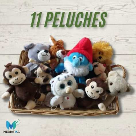 11 peluches assortiti