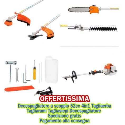 120 euroDecespugliatore a scoppio 52cc 4in1 Tagliaerba Tagliarami Tagliasiep