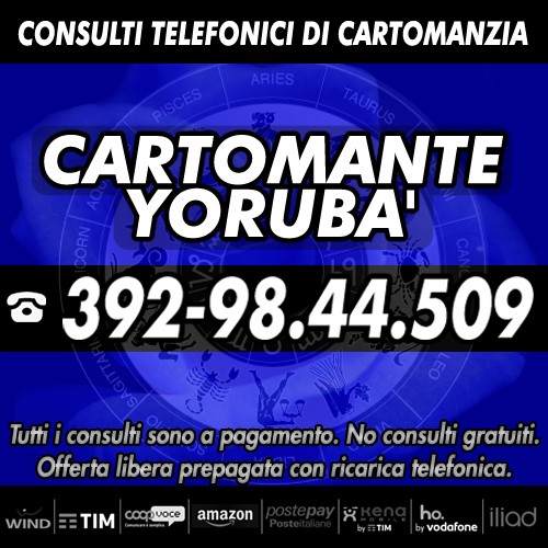 Yoruba' svolge consulti di Cartomanzia al telefono