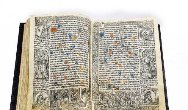 176 Illustrated pages on PARCHMENT - Book of Hours - Heures a lUsaige de Rome - 1515