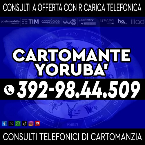 Il Cartomante Yorubà è presente anche su: Facebook, Instagram, Youtube, Tiktok, WhatsApp e X