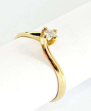 18 carati Oro - Anello - 0.10 ct Diamante