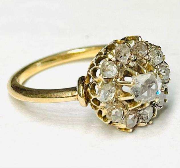 18 carati Oro - Anello Diamanti
