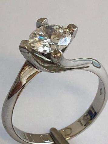 18 carati Oro bianco - Anello - 1.51 ct Diamante