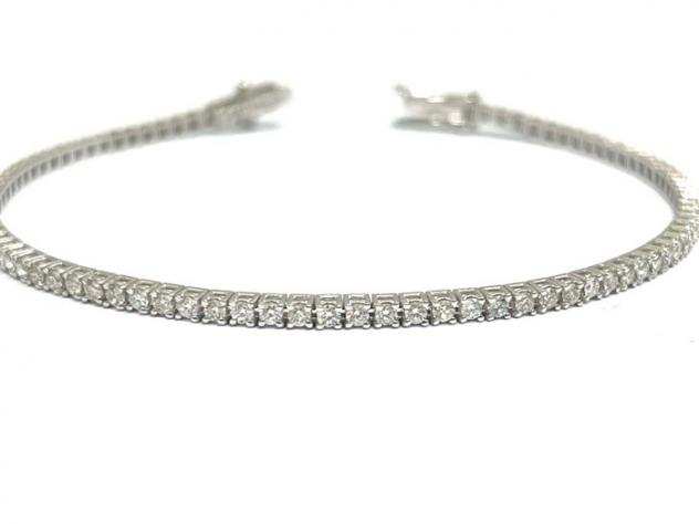 18 carati Oro bianco - Bracciale tennis - 2.14 ct Diamante