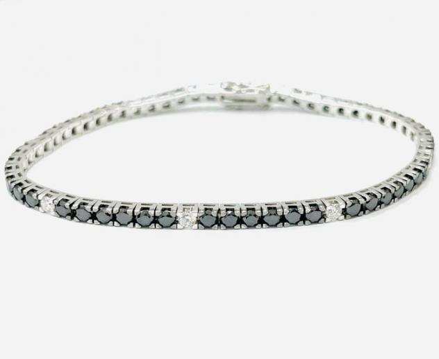 18 carati Oro bianco - Bracciale tennis - 5.40 ct Diamante - Diamante