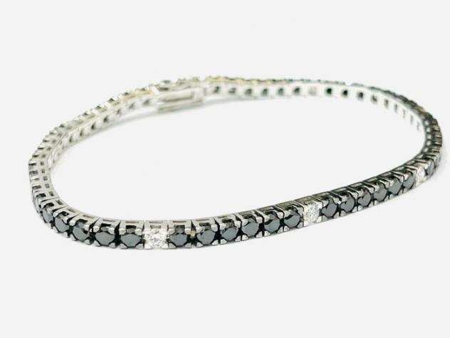 18 carati Oro bianco - Bracciale tennis - 5.40 ct Diamante - Diamante