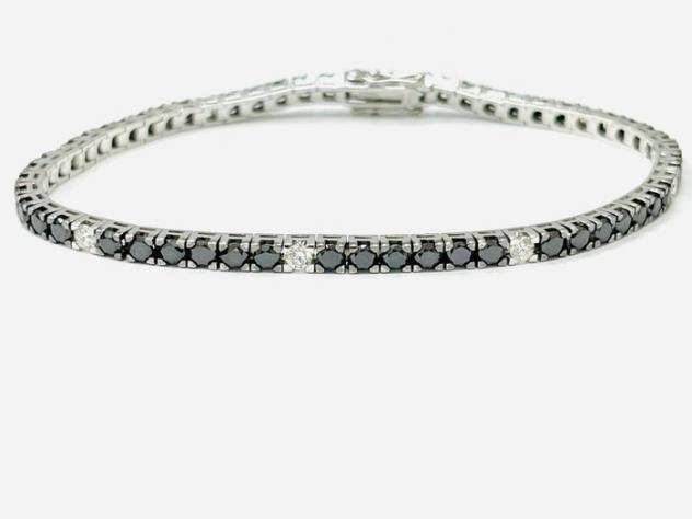 18 carati Oro bianco - Bracciale tennis - 5.40 ct Diamante - Diamante