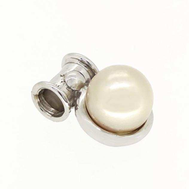 18 carati Oro bianco - Ciondolo - Perla Akoya 7.50 mm