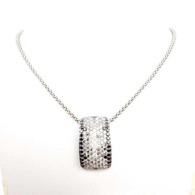 18 carati Oro bianco - Collana - 2.00 ct Diamante - Black Diamonds