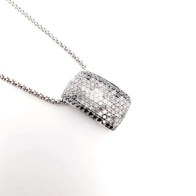 18 carati Oro bianco - Collana - 2.00 ct Diamante - Black Diamonds