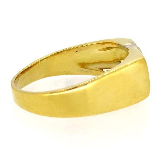 18 carati Oro bianco, Oro giallo - Anello - 0.04 ct Diamante
