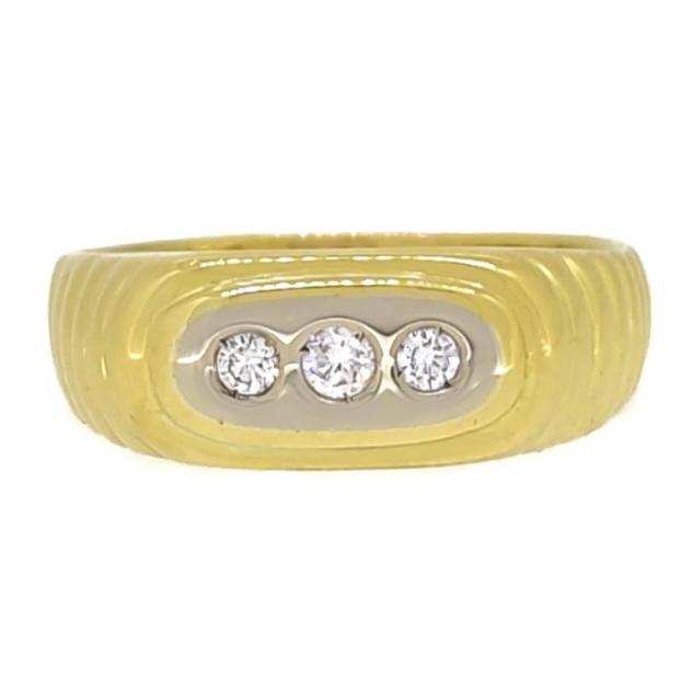 18 carati Oro bianco, Oro giallo - Anello - 0.20 ct Diamanti