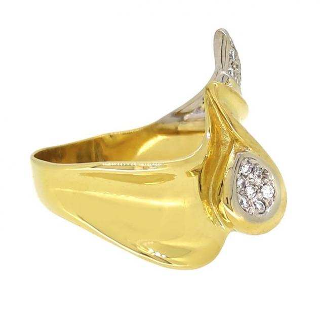 18 carati Oro bianco, Oro giallo - Anello - 0.36 ct Diamanti