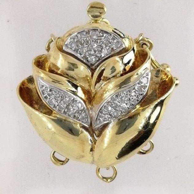 18 carati Oro - Chiusura per collana Diamante - Diamante