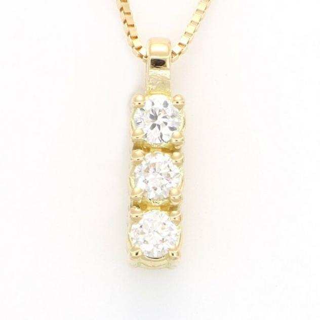 18 carati Oro - Collana con ciondolo - 0.12 ct Diamante