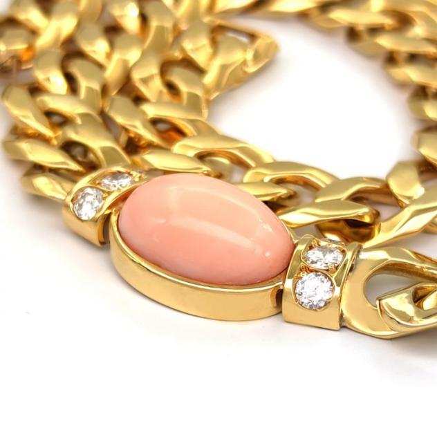 18 carati Oro - Collana - Corallo Pelle DAngelo (Giappone) - Masterstones n 621PT252