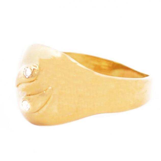 18 carati Oro giallo - Anello - 0.03 ct Diamante - No reserve price