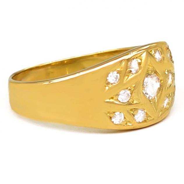 18 carati Oro giallo - Anello - 0.32 ct Diamanti