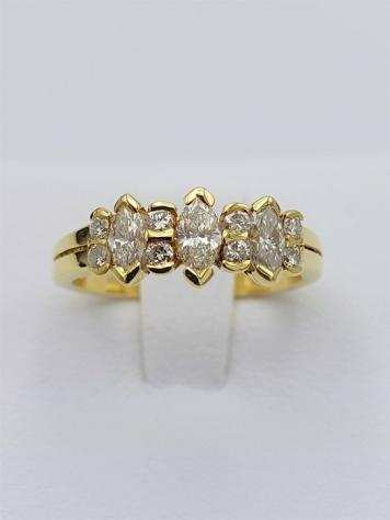 18 carati Oro giallo - Anello - 0.37 ct Diamanti - Diamanti