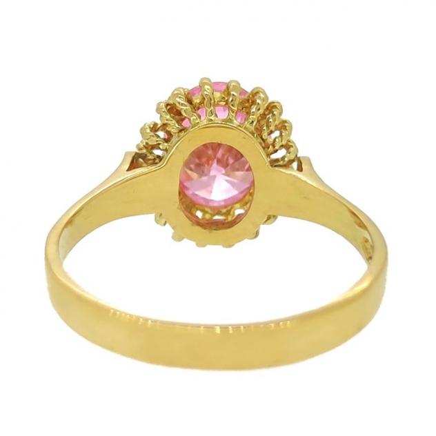 18 carati Oro giallo - Anello - Ct 0.75 Quarzo rosa