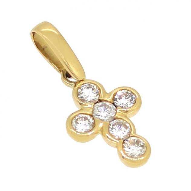 18 carati Oro giallo - Pendente - 0.42 ct Diamanti