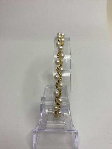 18 carati Oro, Perle Akoya - Bracciale Perla Akoya