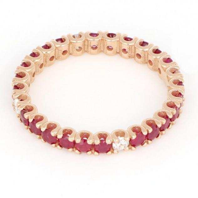 18 carati Oro rosa - Anello - 0.10 ct Diamante