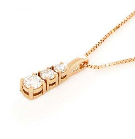18 carati Oro rosa - Collana con ciondolo - 0.12 ct Diamante