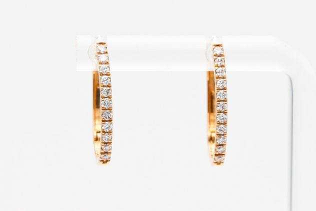 18 carati Oro rosa - Orecchini Diamante
