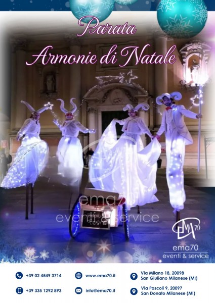 DOLCI LUCI DI NATALE – SFILATA ITINERANTE DI NATALE CON MUSICA DIFFUSA -  COSTUMI SCENICI LUMINOSI UNICI IN ITALIA – EVENTI AZIENDALI - EVENTI PRIVATI -EVENTI PUBBLICI