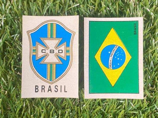 1970 - Panini - Mexico 70 World Cup - Badge amp Flag - Brasil - 2 Removed sticker