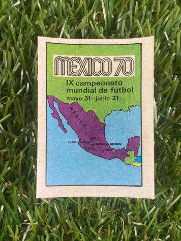 1970 - Panini - Mexico 70 World Cup - Badge - Mexico Map - 1 Removed sticker